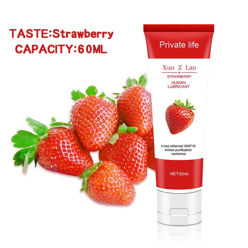 30/60ml Sex Lubricant Peach/Strawberry/Banana/Grape Sex Oil Vaginal/Anal/Penis Gel Adults oral products Fruit flavor Cream