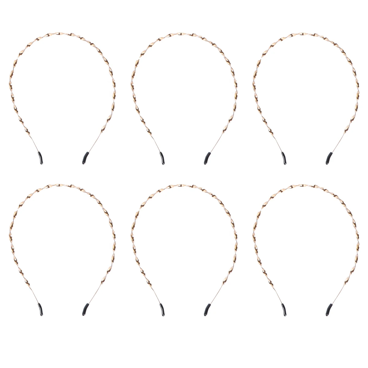 

6pcs Spiral Head Hair Clasp Alloy Unisex Hairpin Rustproof Long-Lasting Golden Hair Fixer For Women Men Pre-Styling Salon Tools