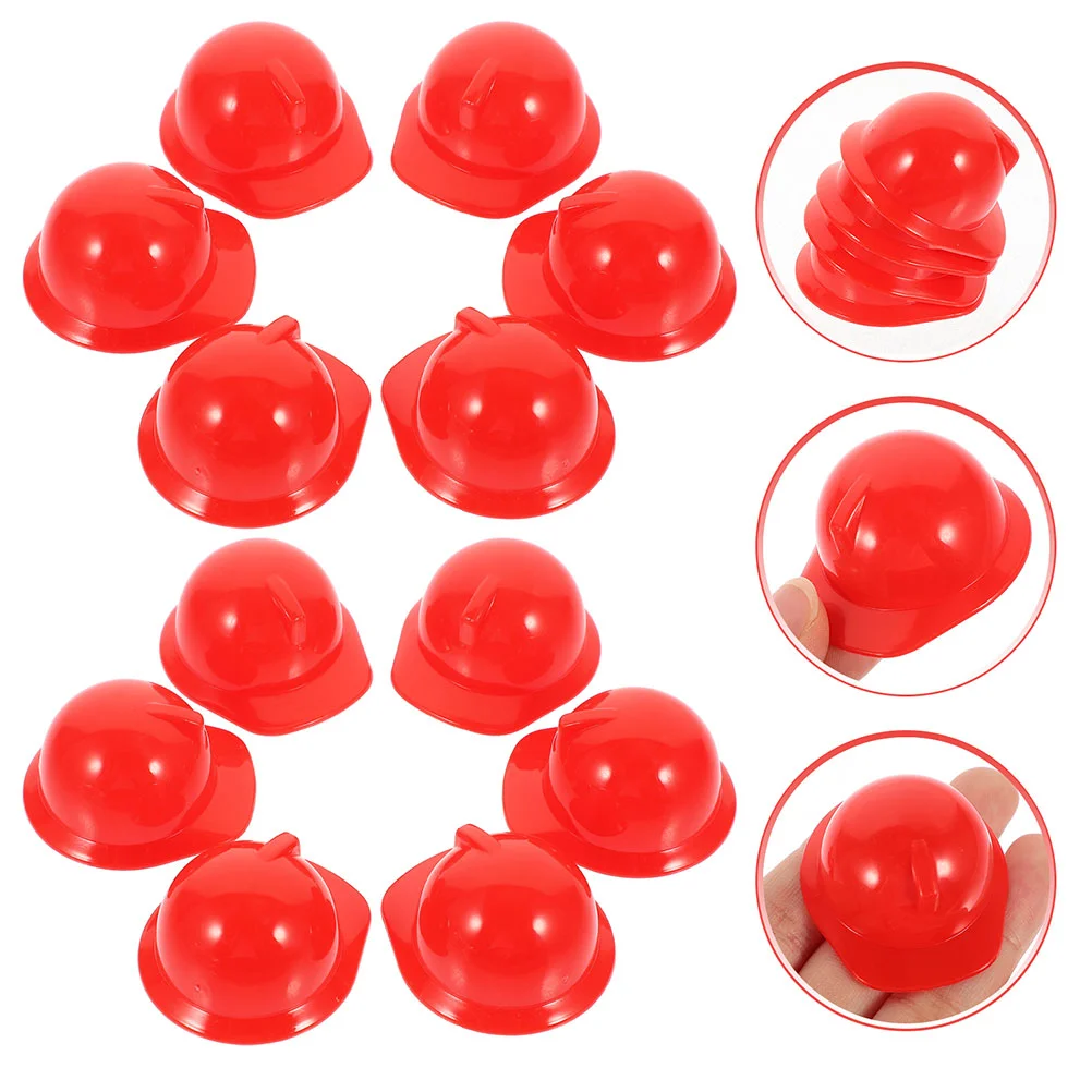 10 Pcs Mini Construction Hat Accessories for Helmets Worker Safety Plastic Small Chickens Child