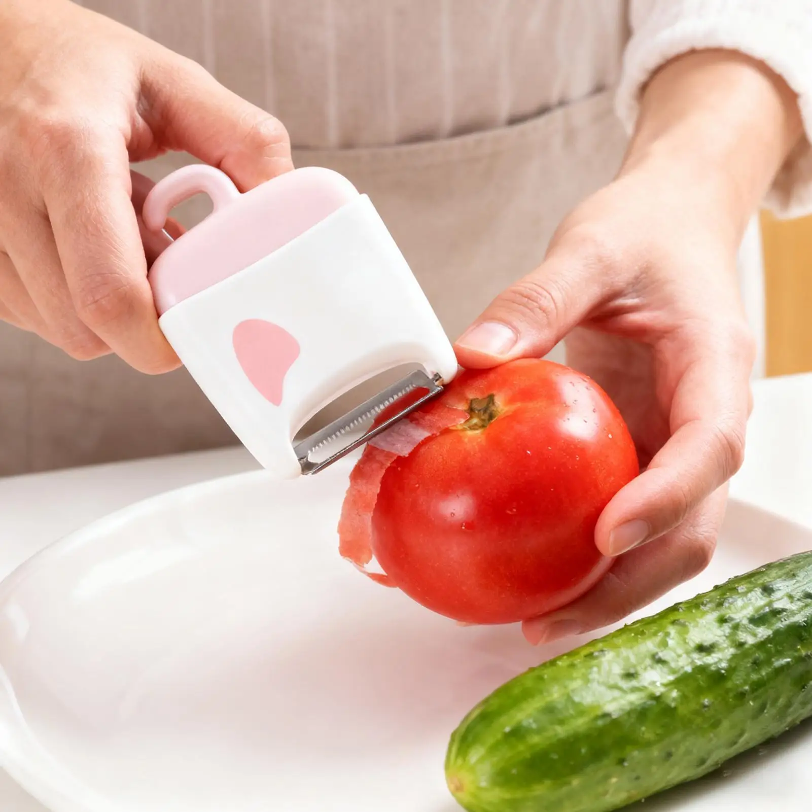 

Vegetable Peeling Tool Multifunctional Non Slip Handle Scraper Vegetables Peelers For Kitchen With Brush For Cucumber Carrot