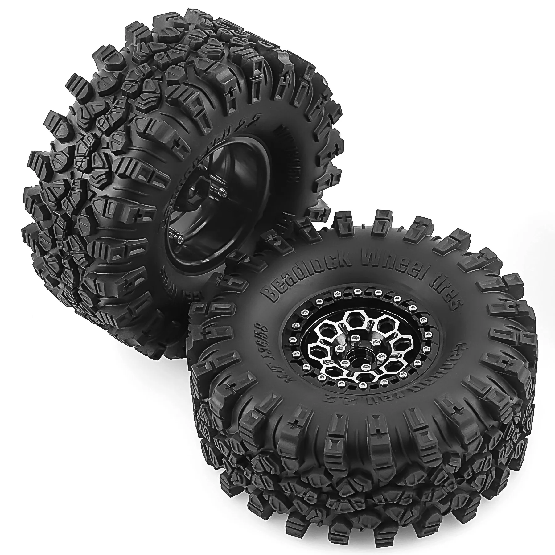 

4 шт., набор металлических ободов колес с бисером, 2,2 дюйма для масштаба 1/8, 1/10, радиоуправляемый гусеничный автомобиль, осевой SCX10 Wraith Capra TRAXXAS TRX4 YK4082