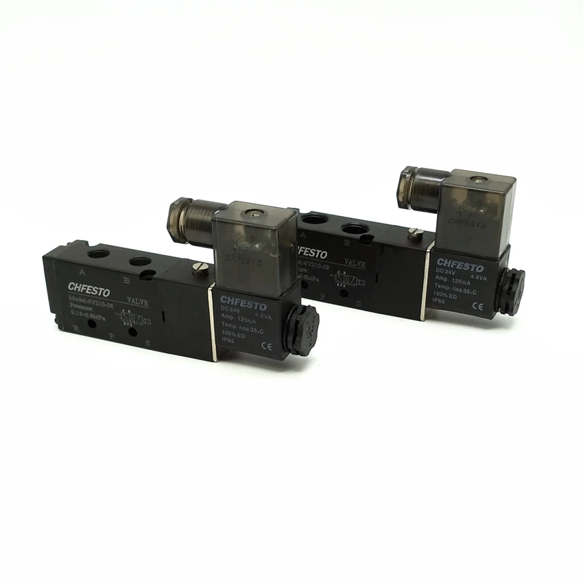 Pnuematic Valve 4V210-06 G1/8'' 4V210-08 G1/4'' Solenoid Valve