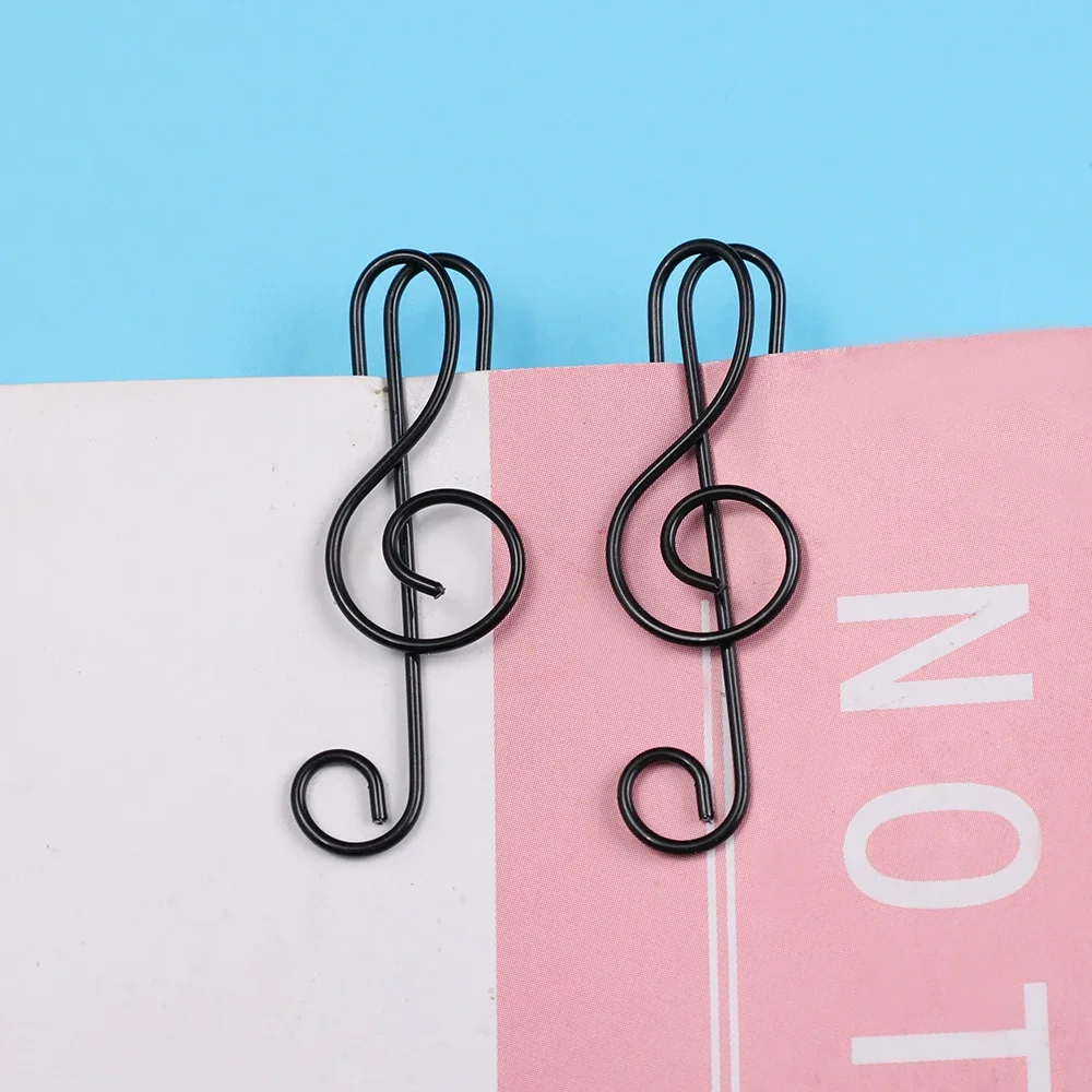 20/40PCS Bookmark Holder Paper Decorative Clip Creative Music Note Shaped File Clamp Paperclips Home Office Stationary
