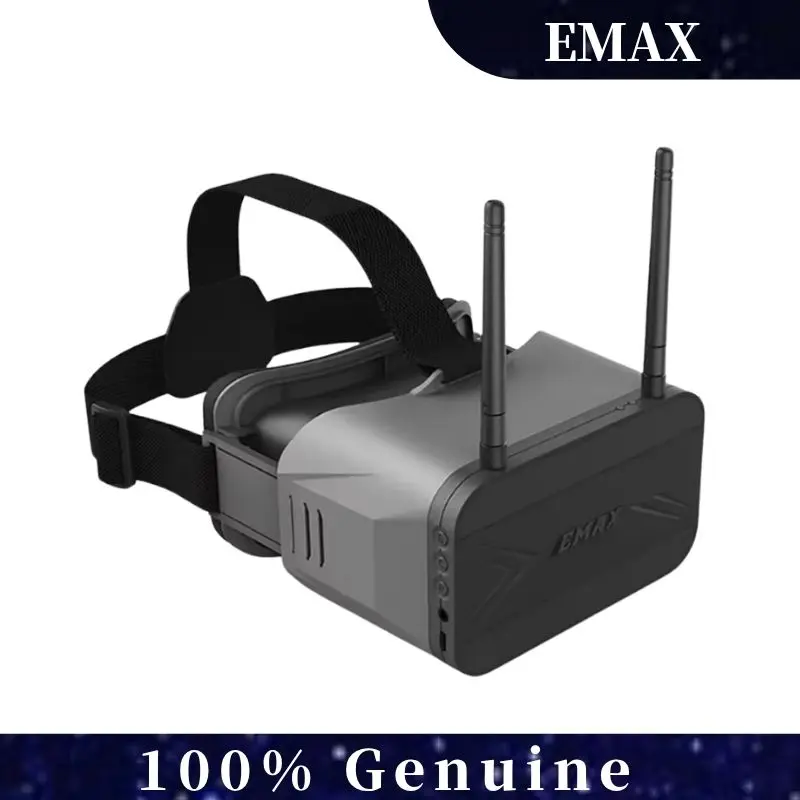 

Emax Transporter 2 Goggles with Dual Antennas, 5.8GHz 4.3-Inch FPV Glasses for Tinyhawk, RC Racing Drone, High Performance