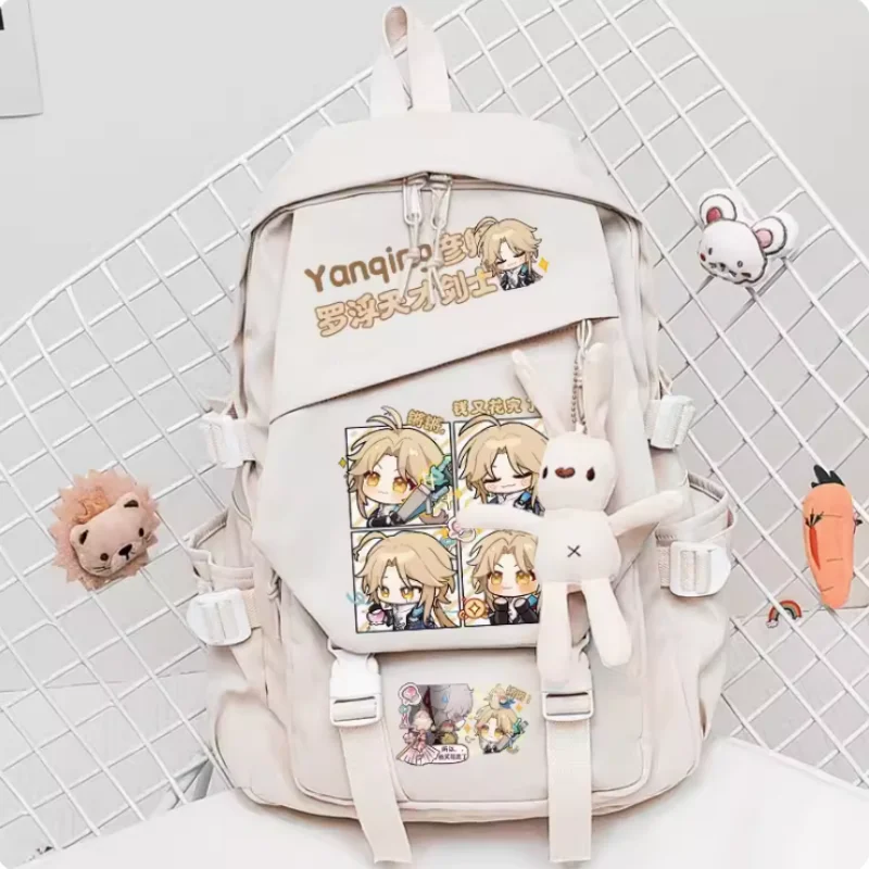 

Honkai: Star Rail Yanqing Anime Schoolbag Fashion Casual Belt Teenagers Student Backpack Handbag B528