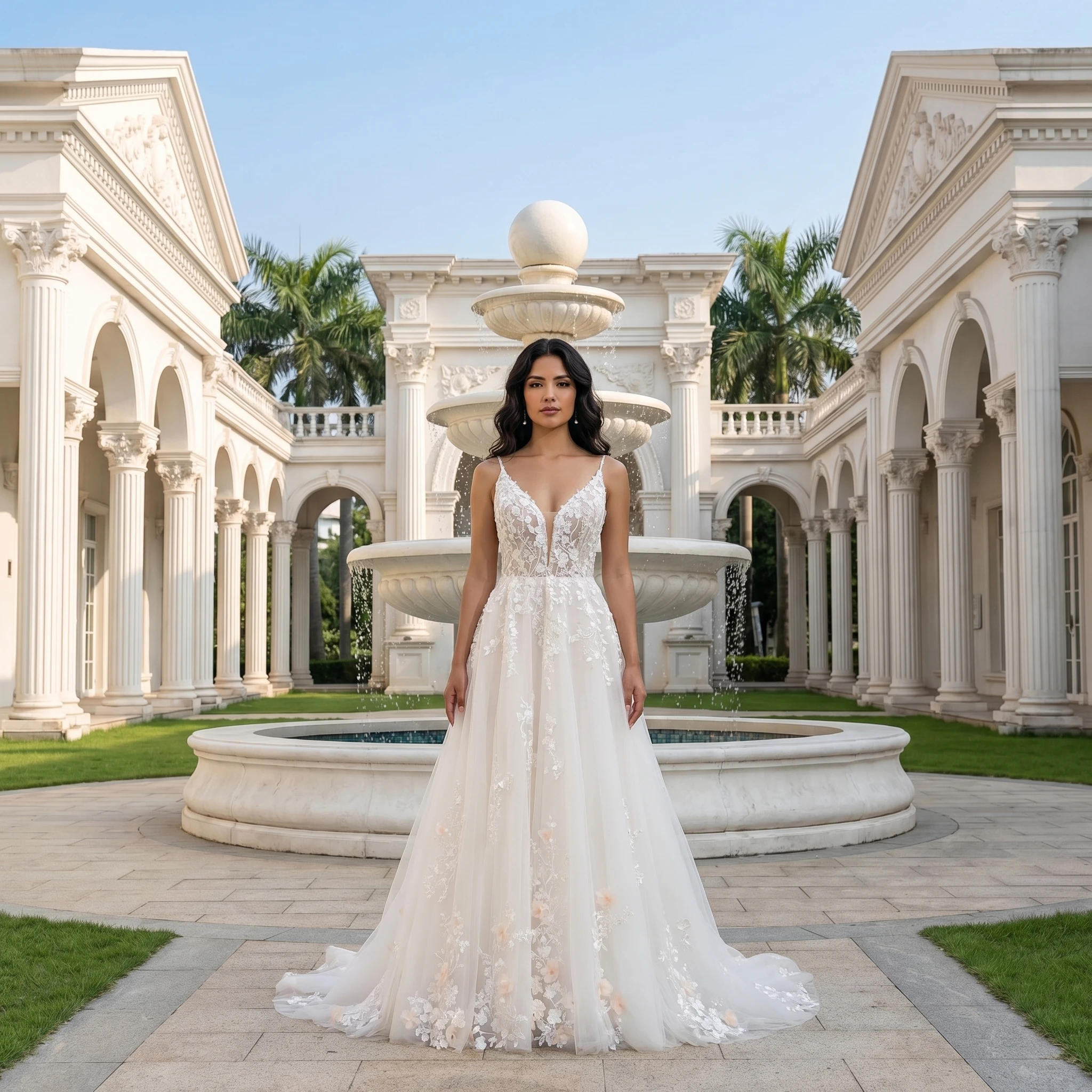 

Классические свадебные платья для женщин с тонкими бретелями, на молнии, кружевные, А-силуэта, с V-образным вырезом, свадебные платья на заказ, Vestido De Noiva