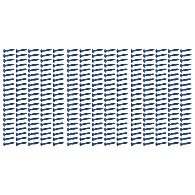 

300PCS 3/16 X 1-1/4In Blue Flat Phillips Concrete Diamond Point Screw Anchor For Anchoring To Masonry-AA25
