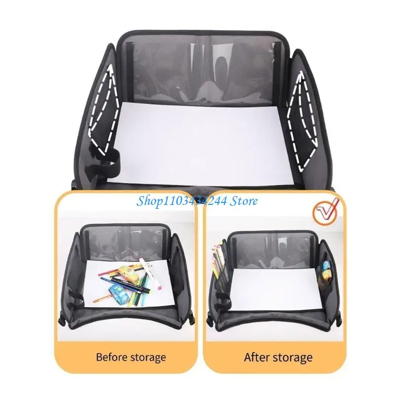 G2TC Kids Travel Tray Toddler Carseat Table Holder Case Art Supplies Storage Pocket