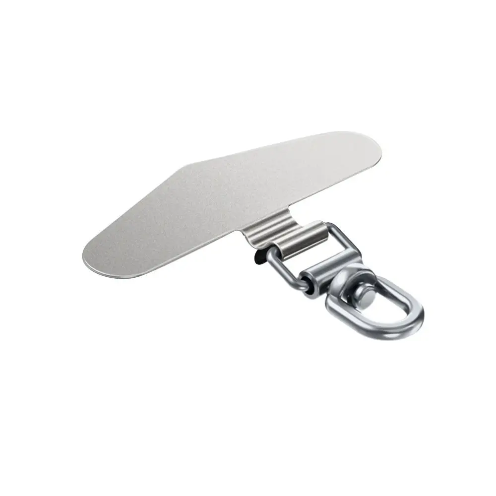 Ultra-thin Phone Lanyard Clip Patch 360° Rotatable Stainless Steel Strap Fixed Gasket Anti-lost Snap Strap Sling Rope Card Clip