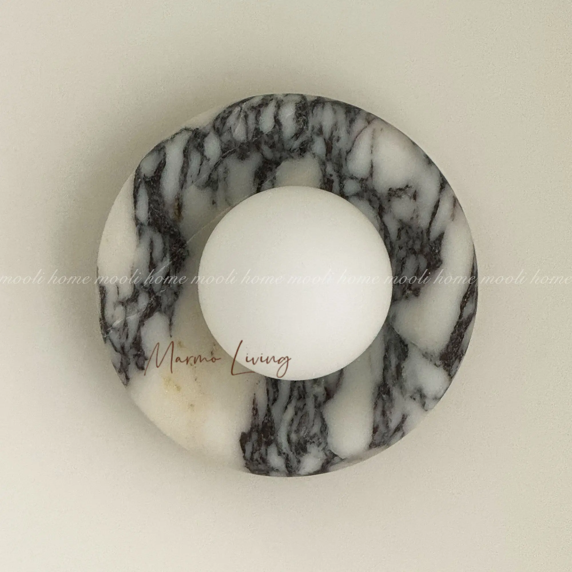 

French 100% Natural Marble Wall Lamp Calacatta Viola Stone Wall Lamp Home Decoration