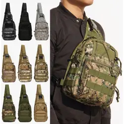 Tactical Sling Bag Casual Camouflage Waterproof Chest Bag Oxford Cloth Sling Backpack Outdoor Travel Hiking