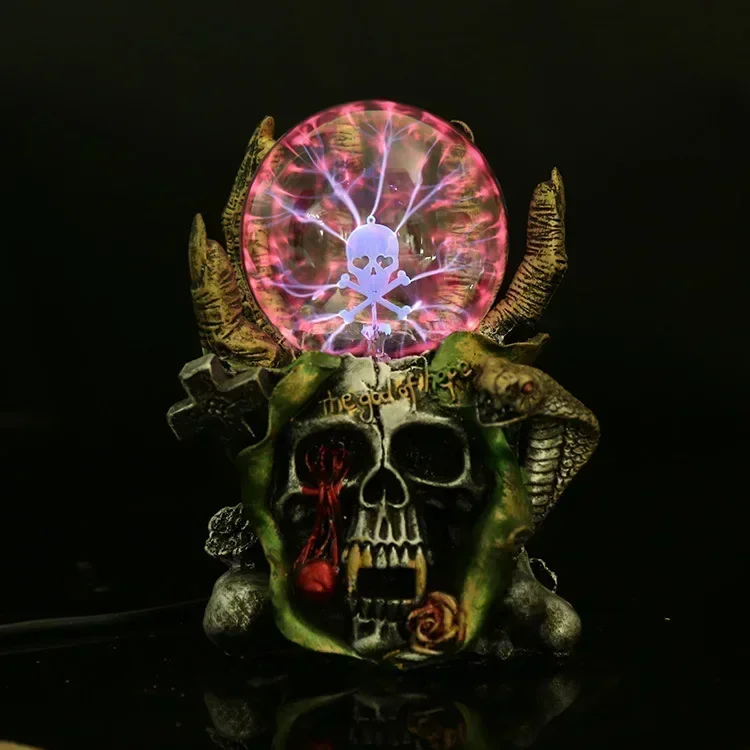 

Devil Skeleton hand Electrostatic Plasma Ball Sphere Magic Crystal Lamp Household Office Desktop Decoration birthday gift