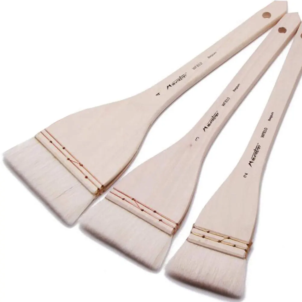 

3pcs Hand Drawing Wool Brush Copper Wire Design For Oil Painting Wall Art Smooth Application Painting Accessories