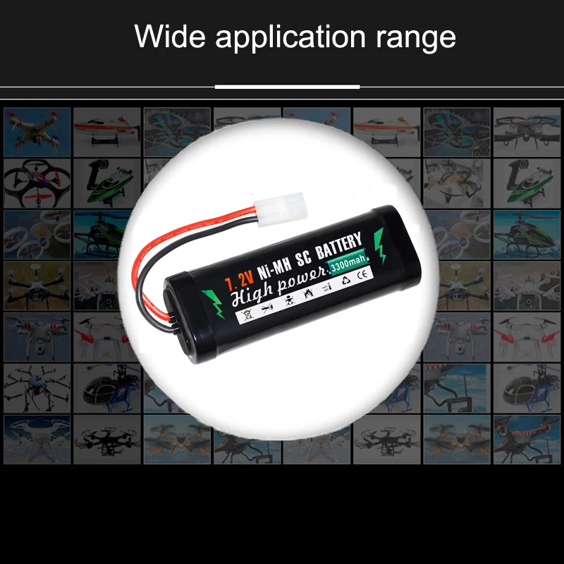 7.2V 3300mAh Ni-MH Battery Pack Tamiya Plug With USB cable High Capacity SC*6 Cells for RC Car Toys Battery for RC Racing Cars
