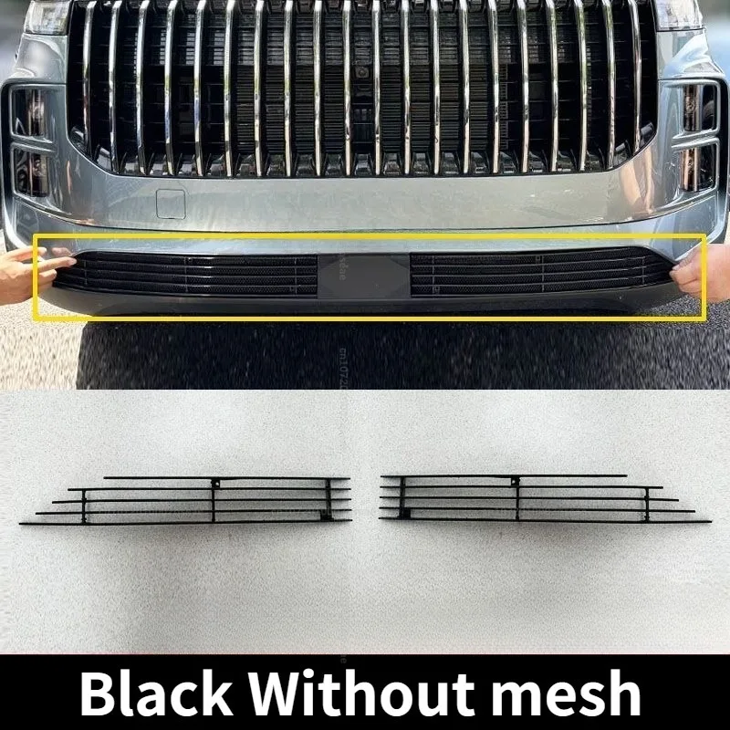 Für JAECOO J7 2024 2025 2026 Auto-Frontgrill, unteres Insektenschutznetz, dekorative glänzende Abdeckleiste, Außenzubehör – Detail 6