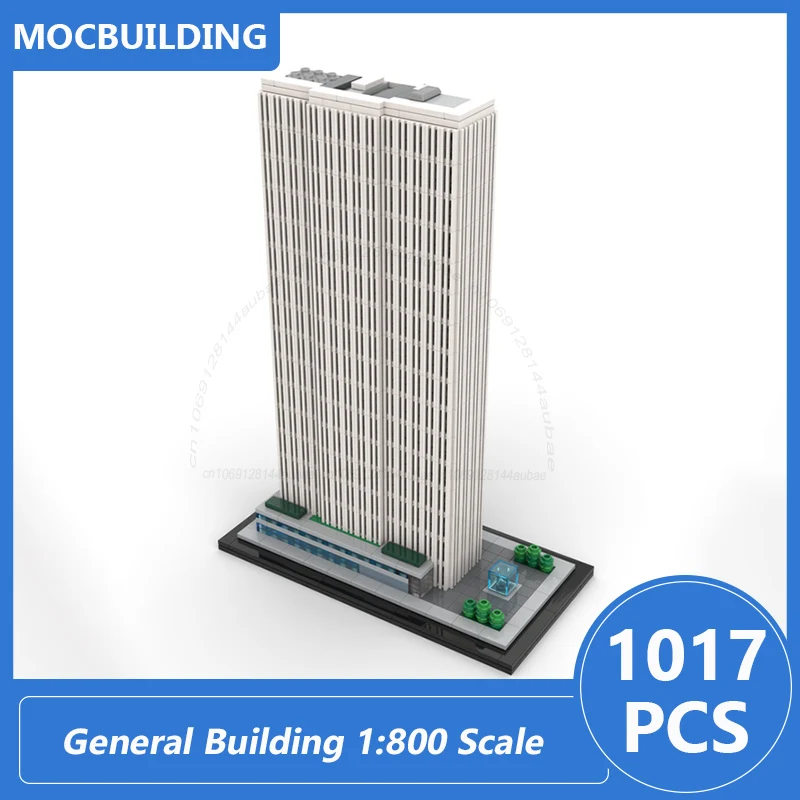 General Building 1:800 Scale Manhattan Architecture Model MOC Blocks DIY Assemble Bricks Display Collection Toys Gifts 1017PCS