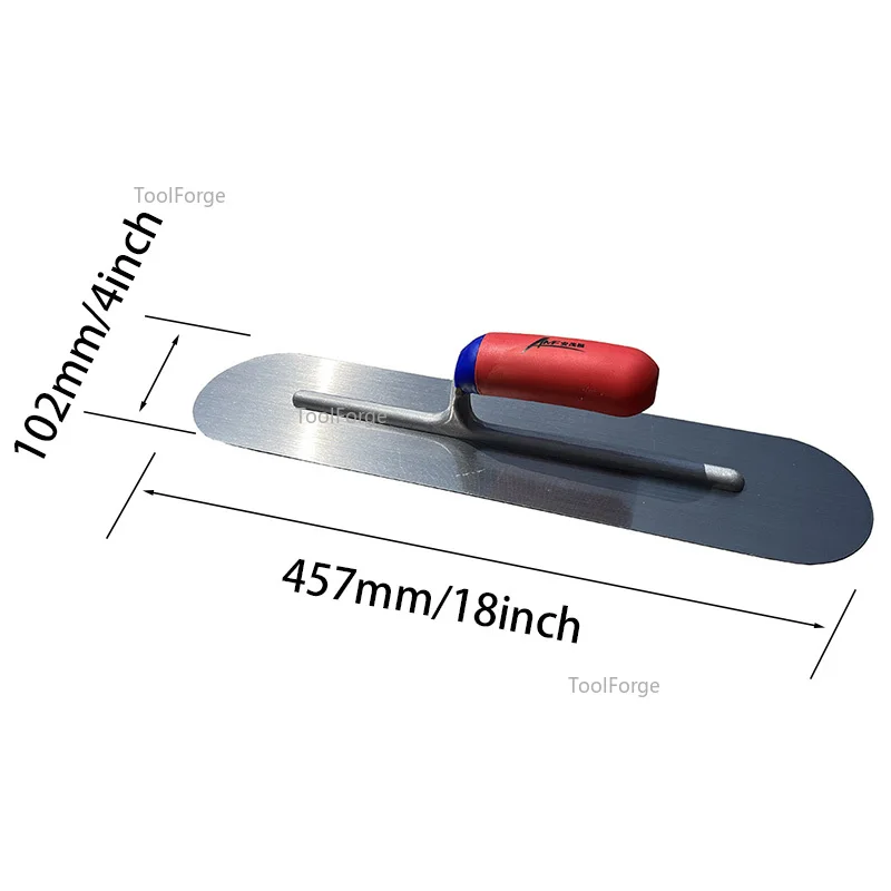 

（8251）Trowel Swimming Pool 18" X 4" Professional Carbon Steel Round End Trowel