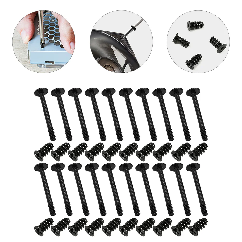 

Computer Case Fan Screws Self Tapping Steel Cooling Mounting Kit Long Short Screws Set for PC Builder Notebook Computer