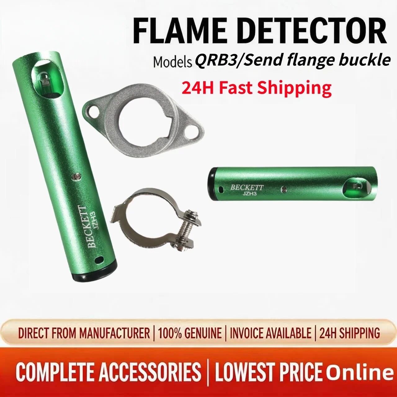 High Photosensitive QRB3 Flame Detector Long Body Photocell Industrial Oil Diesel Burner Replacement, 24h Fast Shipping