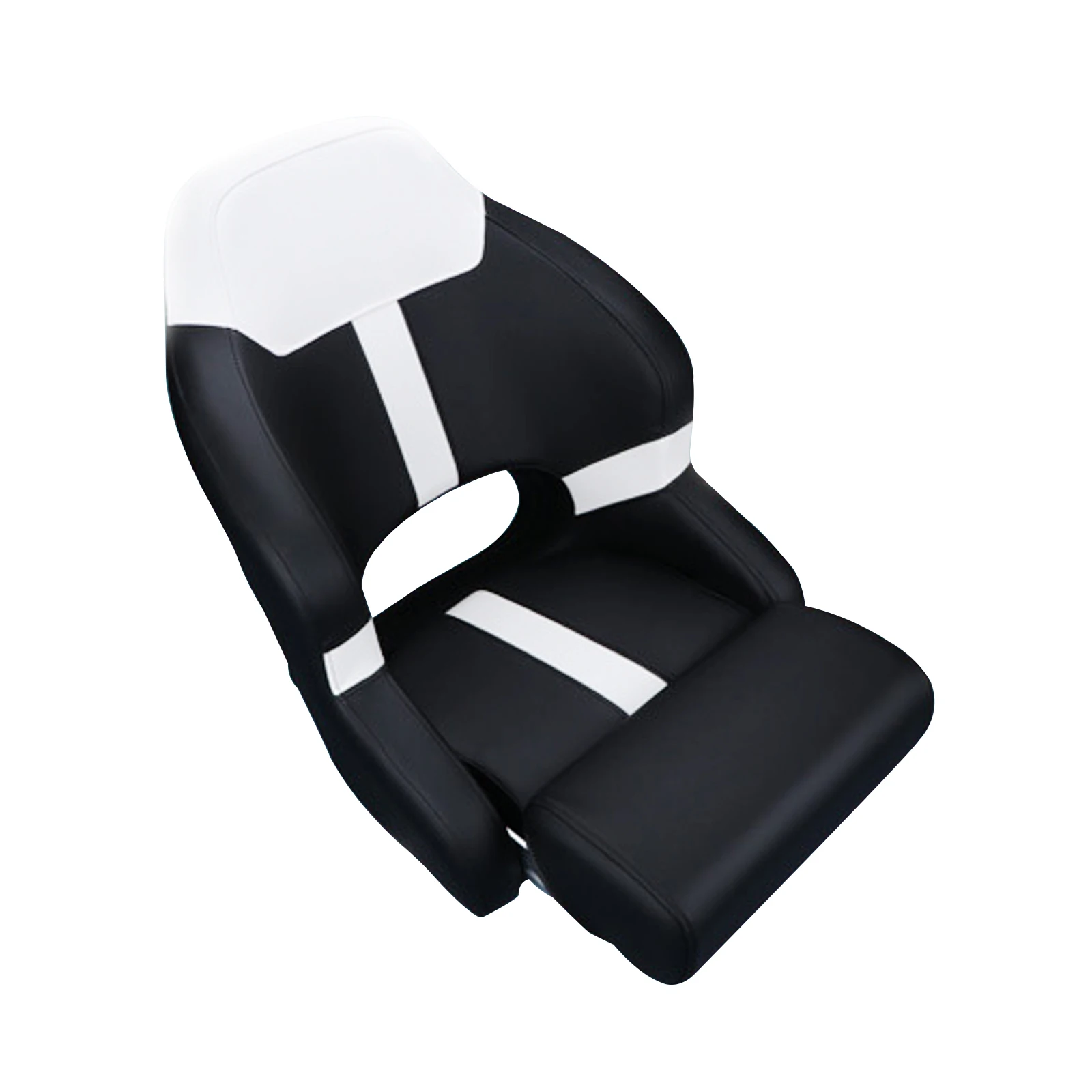 Hot Sale PU High Back White And Black Aluminum Hinge Chair White Color Can Be Customized Waterproof Anti UV Luxury Yacht RV