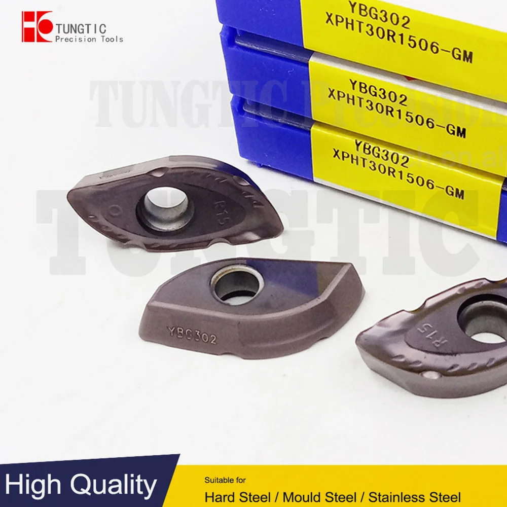 XPHT30R1506-GM YBG302 Indexable Milling Inserts Carbide Cutter Lathe Tools Machining Metal For CNC