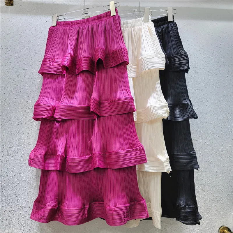 Tiered Ruffle Dress. Elegant pleats & a chic, designer silhouette for your standout fall wardrobe.