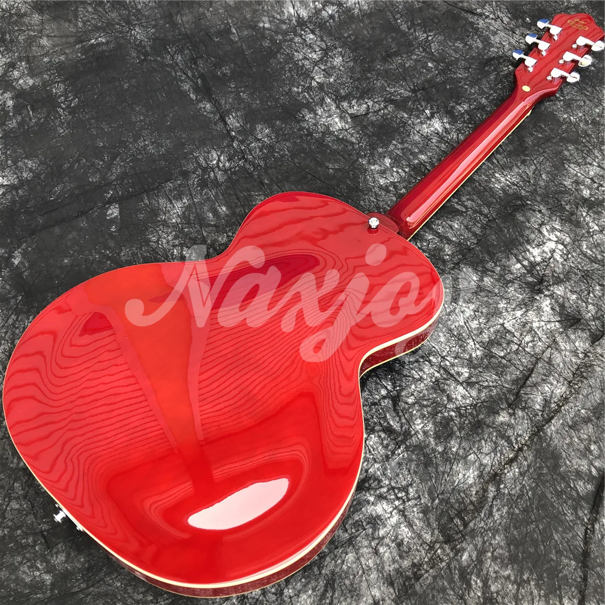 Free Shpping New Grote Red Color Archtop Guitar P90 pickups Jazz Electric Guitar with Hollow Body Guitars