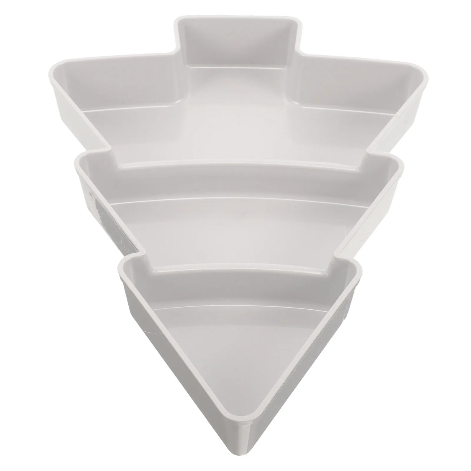 

Holiday Christmas Tree Shape Fruit Plate Light Pink Bpa Free Plastic 3 Section Snacks Serving Tray Home Kitchen Organization
