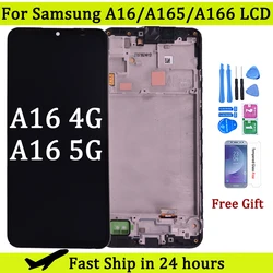 For Samsung A16 4G SM-A165F LCD Display Touch Screen Digitizer Assembly For Samsung A16 5G A166 SM-A166B LCD Screen