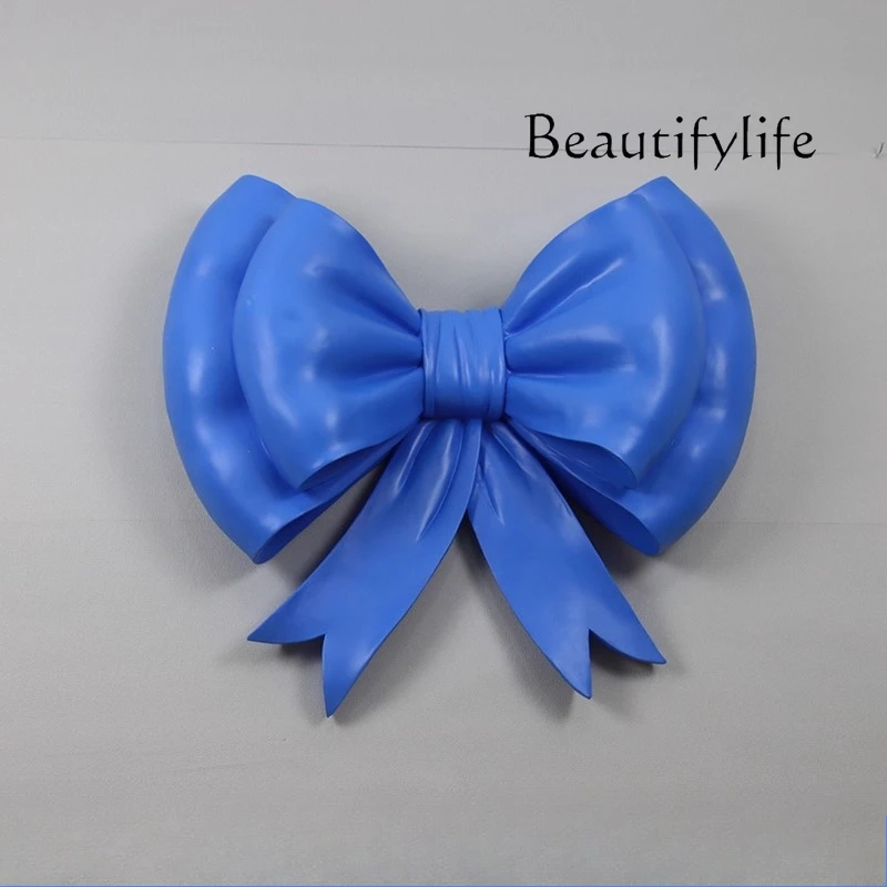 

Shop door bow wall decoration girl heart background wall clock in clothing store niche decoration arrangement