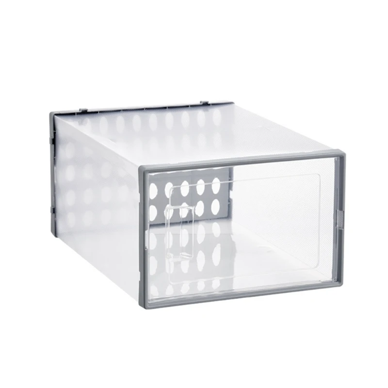 Clear Plastic Shoe Storage Box Thickened Stackable Shoe for Case Drawer Type Container for Men Women Dropship