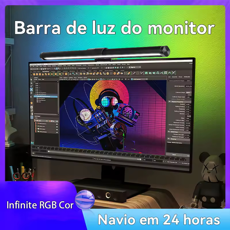 Barra de Luz de Monitor LED Mesas de Computador Mesas Lâmpada Lâmpada Luz de Leitura Display Suspenso Monitor de Escurecimento Stepless para Sala de Estar Mesas de escritório Quarto Estudo