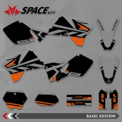 SPACE For KTM EXC 125 200 250 300 380 400 520 1998 1999 2000 Motorcycle Graphics Decal Stickers Kits Number Name Custom