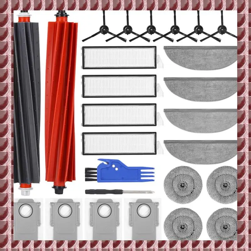 

A95G For Roborock S8 Maxv Ultra Dust Bags Robot Vacuum Cleaner Main Side Brush Hepa Filter Mop Cloth Replacement Parts