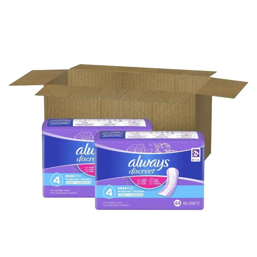 

Adult Incontinence Pads for Women, Moderate Absorbency, Long Length, Postpartum Pads, 88 CT