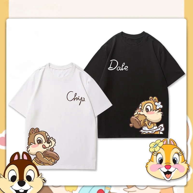 The Summer New Style Chip & Dale Cartoon Anime Printing Boys and Girls Short Sleeve Soft and Cute Children's Clothing T-shirt