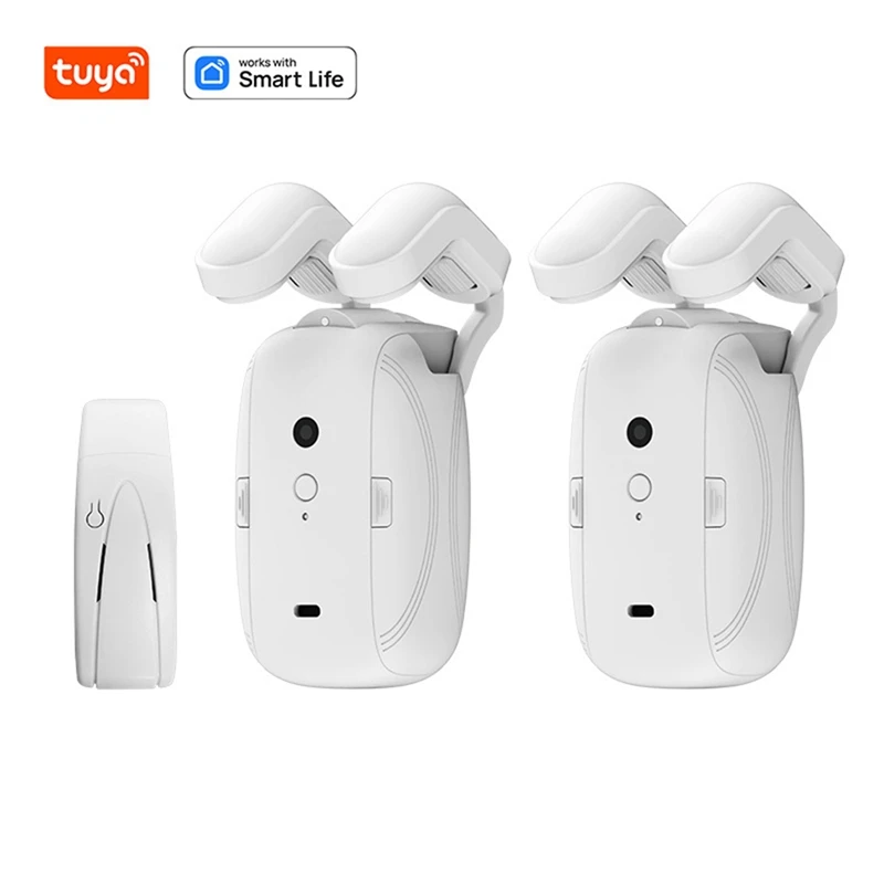 Dual TUYA Smart Wifi Curtains Robot Roman Rod Track Automatic Curtain Opener Remote Control Curtain Motor Smart Life