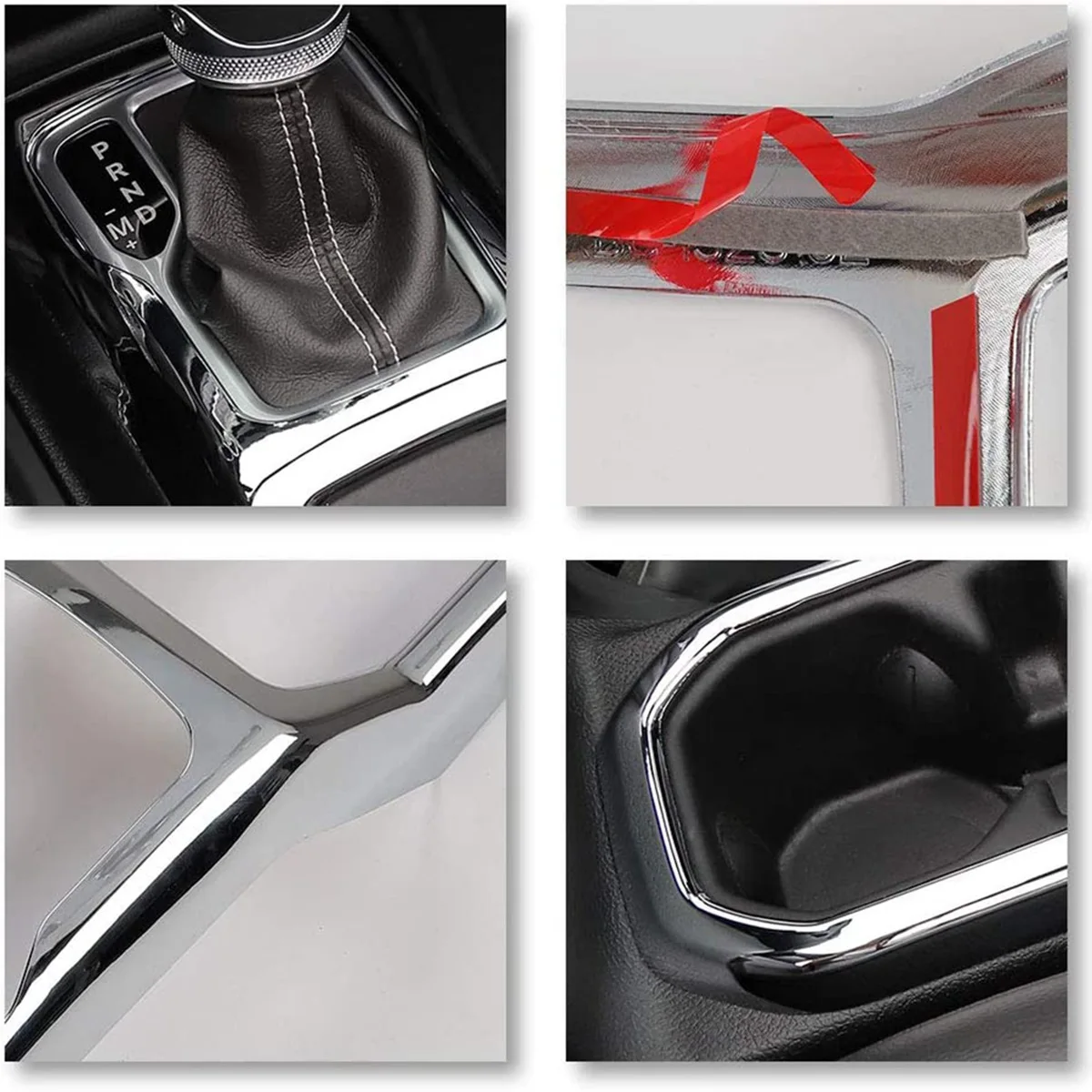 Gear Shift Cup Holder Panel Trim Cover aksesoris Interior untuk Jeep Wrangler JL JLU Gladiator JT 2018-2021 (perak)