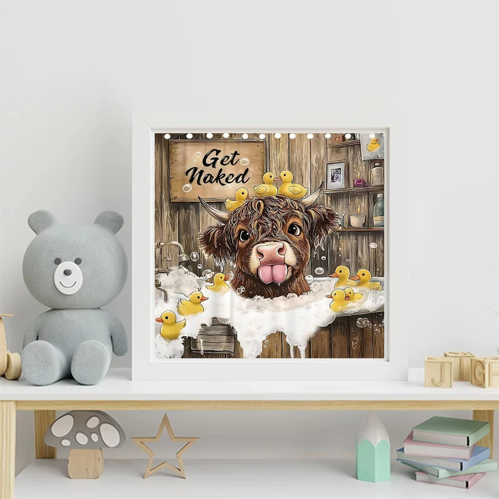 

5D Diamond Painting Bathing Cow Animal DIY Diamond Mosaic Downtown Birthday Holiday Gift Home Decoration Art