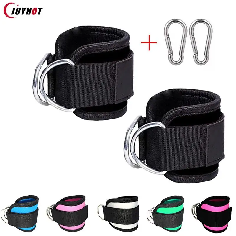 Fitness Adjustable D-Ring Ankle Cuffs Sport Ankle Straps For Cable Machines Gym Leg Pulley with Buckle Sports Feet Guard Workout