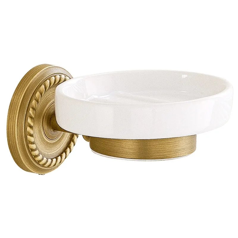 

Brass retro European twist soap dish antique hardware pendant wall soap rack