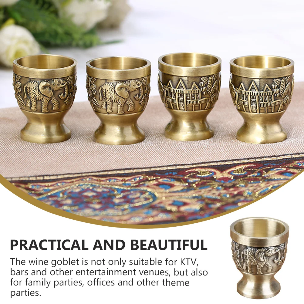 

Metal Retro Glass Man Goldendoodle Ornament Shooter Glasses Zinc Alloy Rim Shot Vintage Ornaments Cups