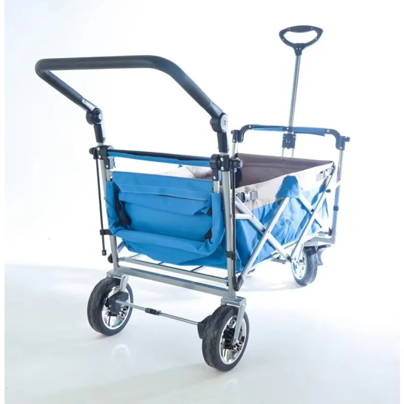 Foldable Trolley Push pull wagon stroller wagon folding wagon with canopy for kids