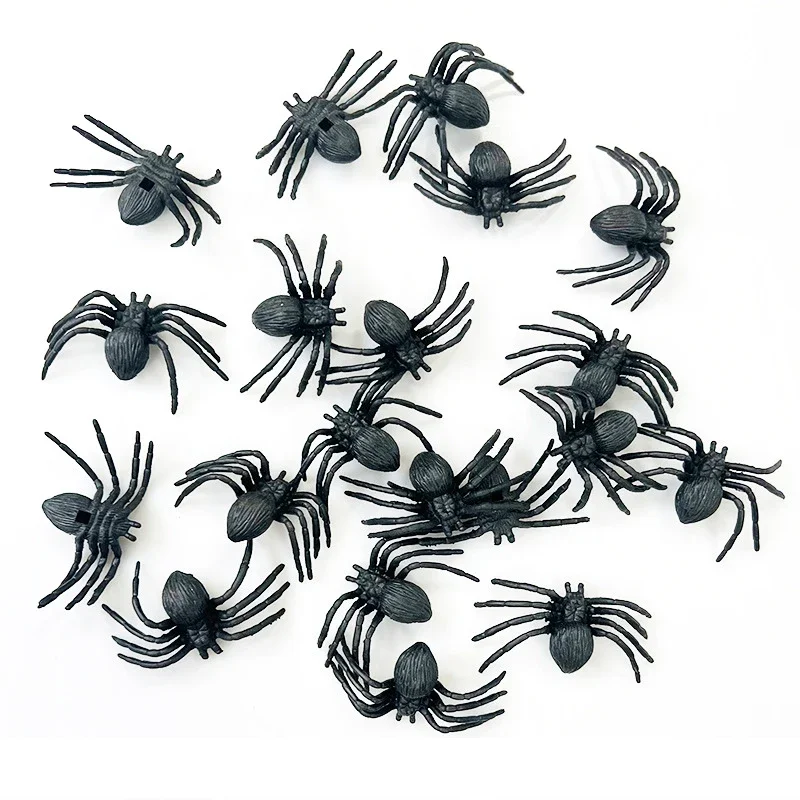 HOT SALE 20PCS Simulation Mini Spider Toys Halloween Prank Spider Model Realistic Spider Novelty Prank Halloween Party Favors