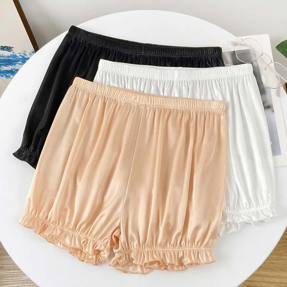 Simple Fashion Lantern Satin Loose Short Pants Summer Women Pumpkin Shorts Pants Safety Short Pants Leggings Pajamas Shorts