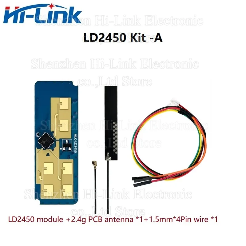 Kostenloser Versand 24G HLK-LD2450 Erfassungsreichweite 8M Bewegungsverfolgung Radar-Sensormodul MM-Welle Smart Home