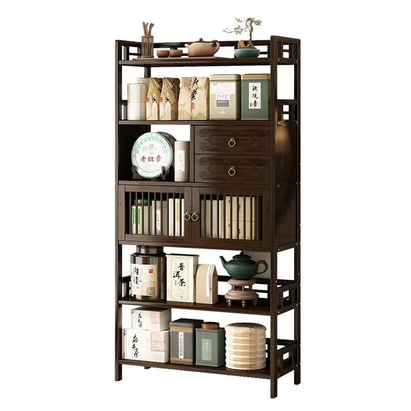 

Рамка Богу в китайском стиле Duobao Pavilion для хранения чайного сервиза, чаша для хранения, полка для чайной комнаты из массива дерева