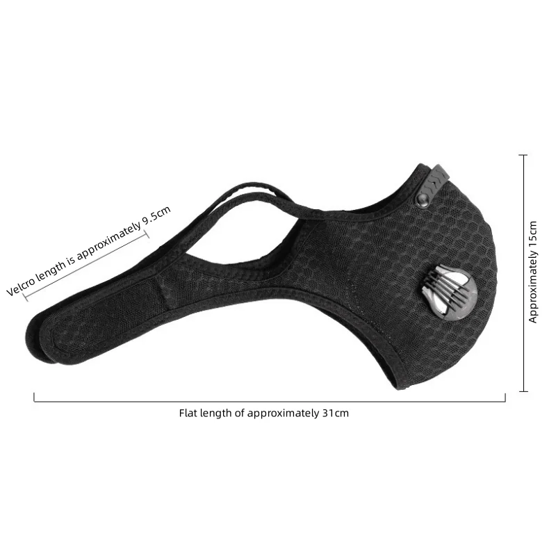 Reusable Men's Dust Masks, Activated Carbon, Outdoor Sports, with Additional Filter, Cotton