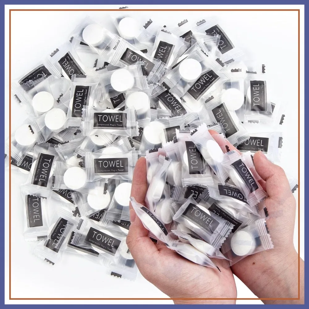 360PCS Compressed Towels, Disposable Face Washcloths, Portable Travel Wipes, Expandable Tablets for Camping Hiking Hotel