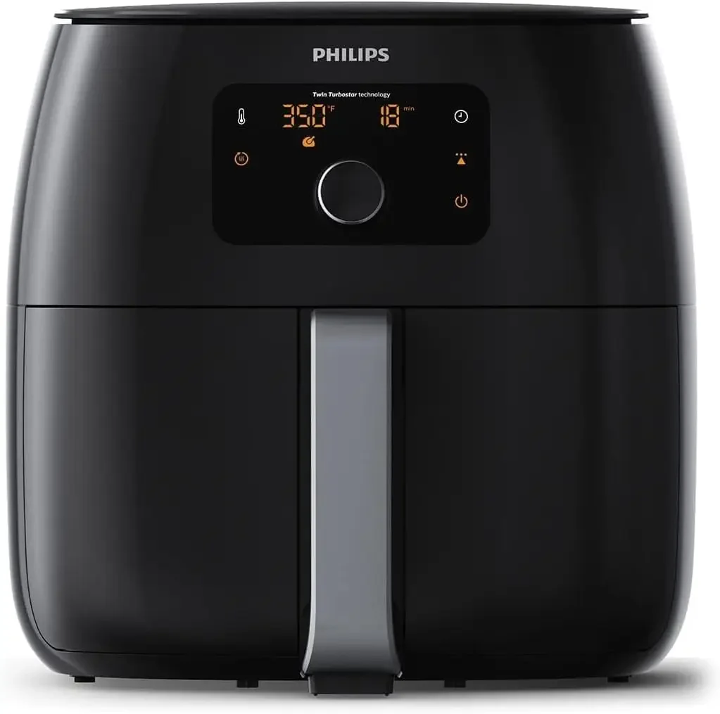 Premium Airfryer XXL, Fat Removal Technology, 3lb/7qt, Rapid Air Technology, Digital Display, Keep Warm Mode, 5 Cooking Presets,